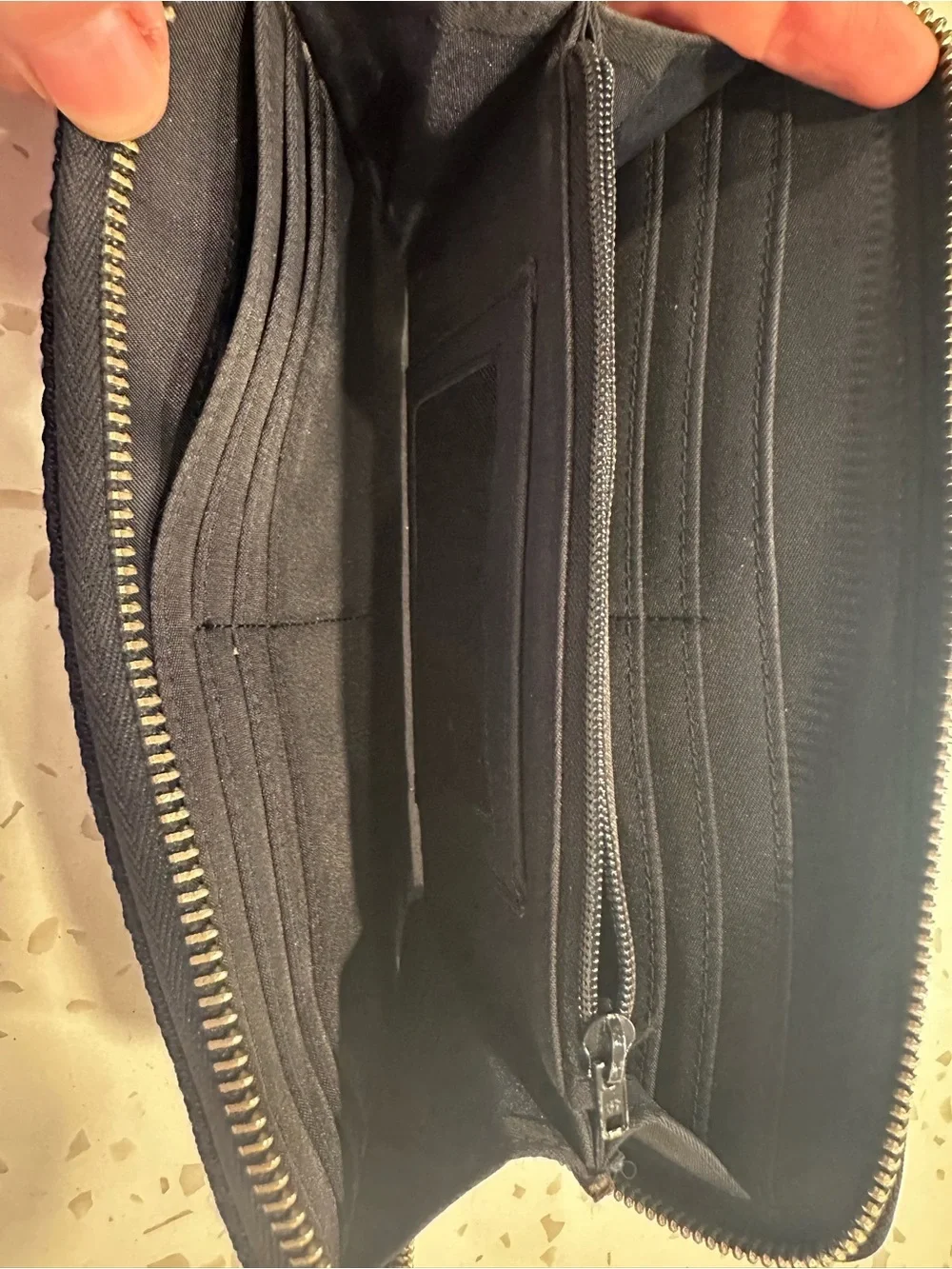 The Sak Navy Woven Zip Pouch